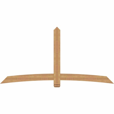 Ekena Millwork Bellingham Timber Gable Bracket, Western Red Cedar, 96"W x 48"H x 1 1/2"D x 5 1/2"F, 12/12 Pitch GBW096X48X0206BEL00SWR
